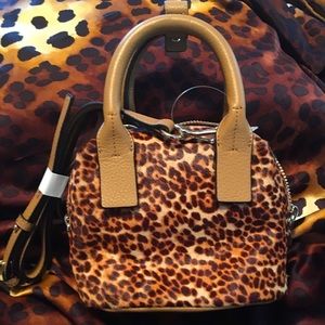 Vince Camuto calf hair leather crossbody bag